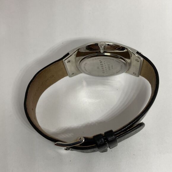 Skagen Grenen SKW6115 Men's Black Leather Analog Dial Quartz Wrist Watch JK609 - Picture 11 of 12